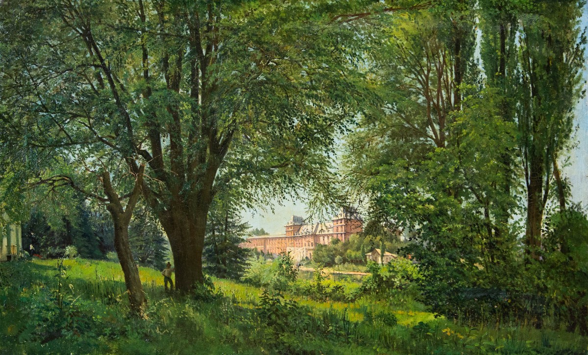 Veduta del Castello del Valentino dal Parco, Torino