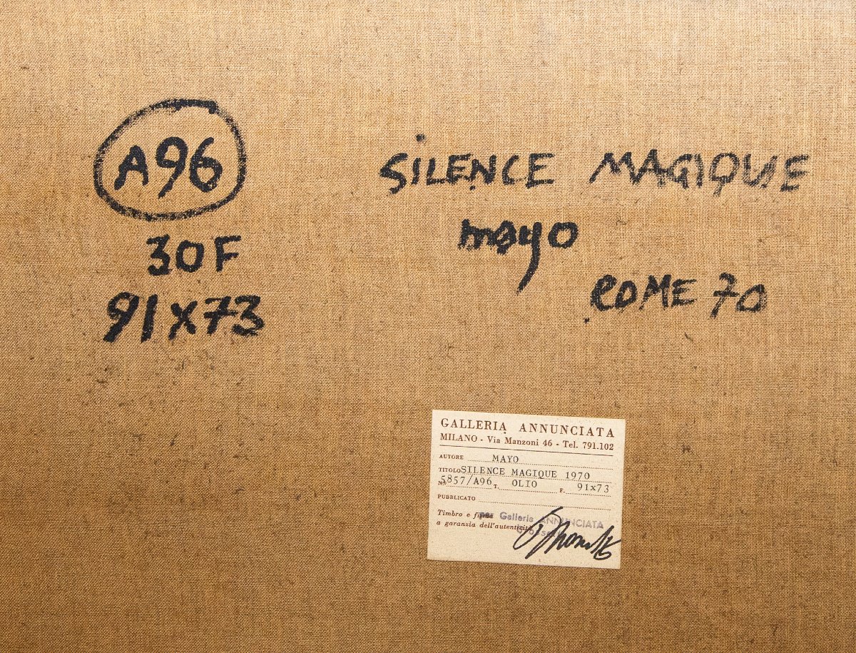 Mayo, Silence Magique, olio su tela, firmato, 1970-photo-2
