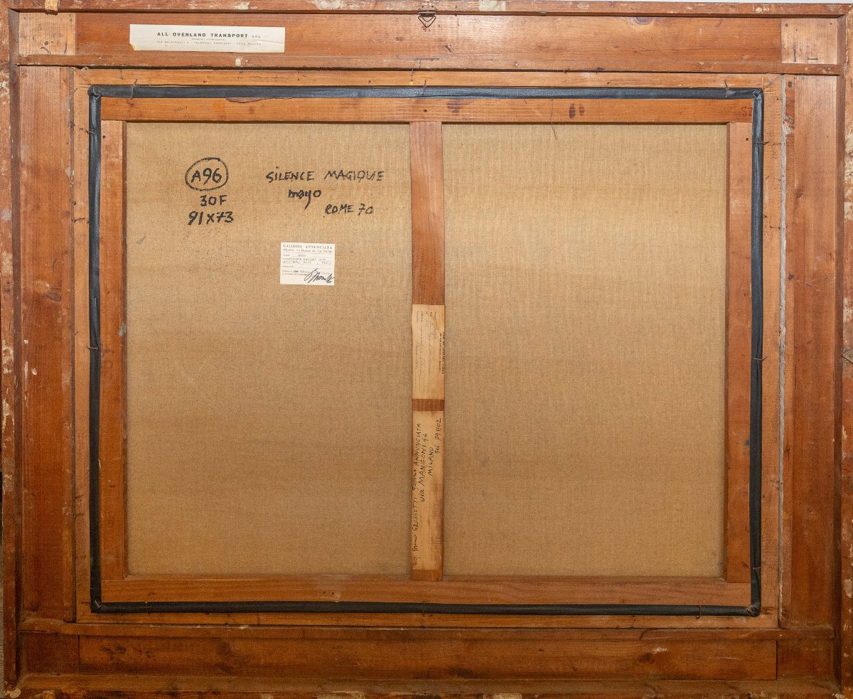 Mayo, Silence Magique, olio su tela, firmato, 1970-photo-3