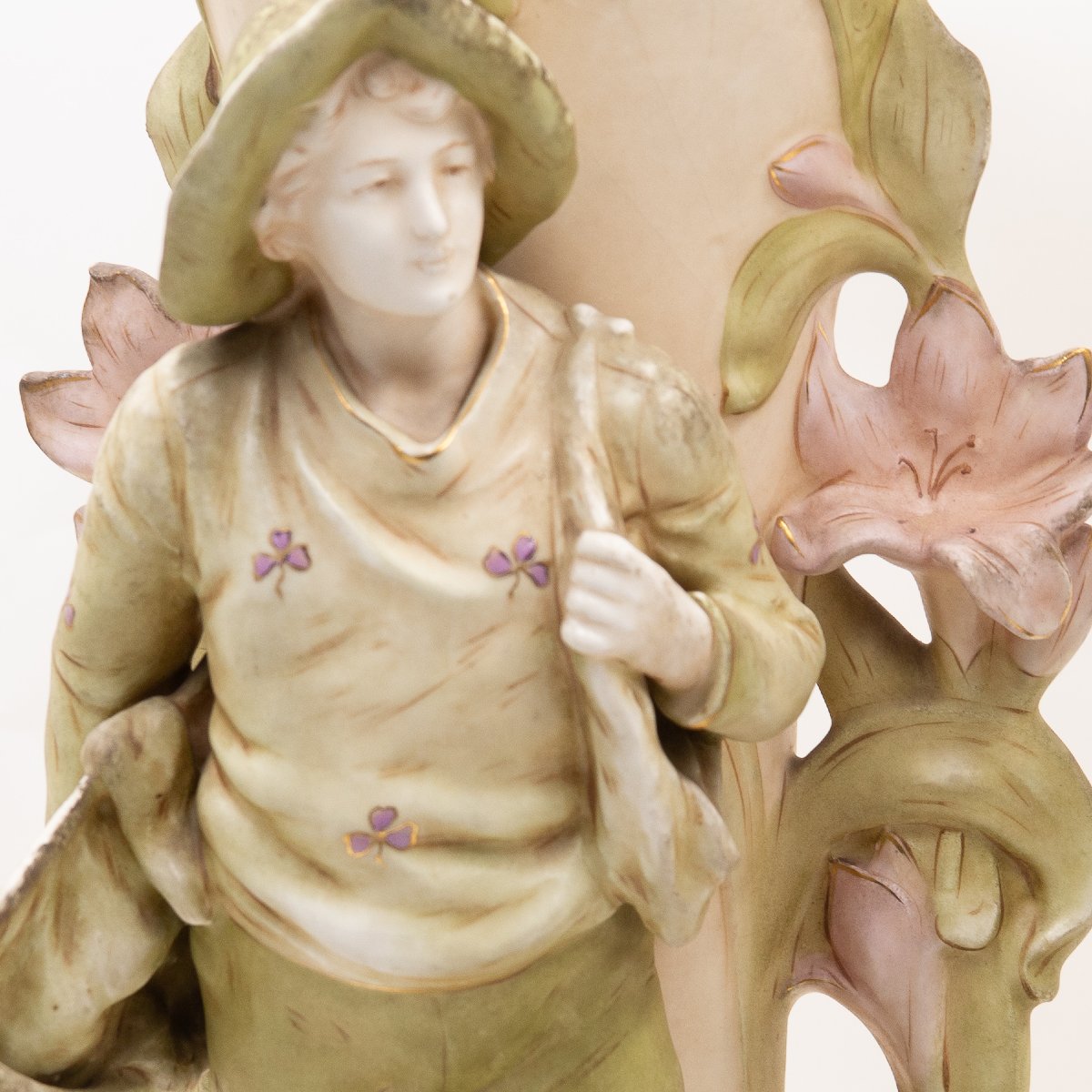 Coppia di Vasi Figurati in Stile Art Nouveau, 1890 – 1910 circa-photo-3