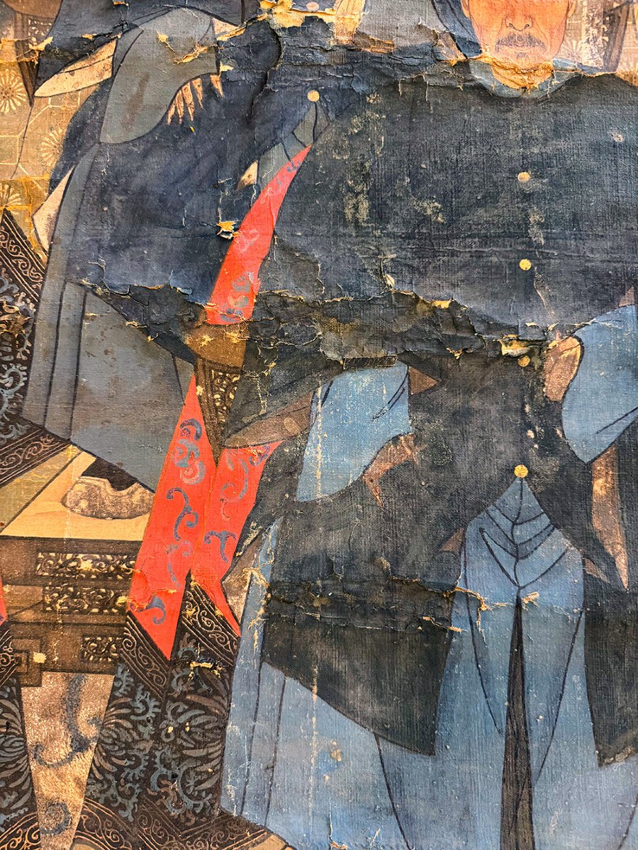 Dipinto su seta – Ritratto di antenati, Cina, inizi XX secolo-photo-3