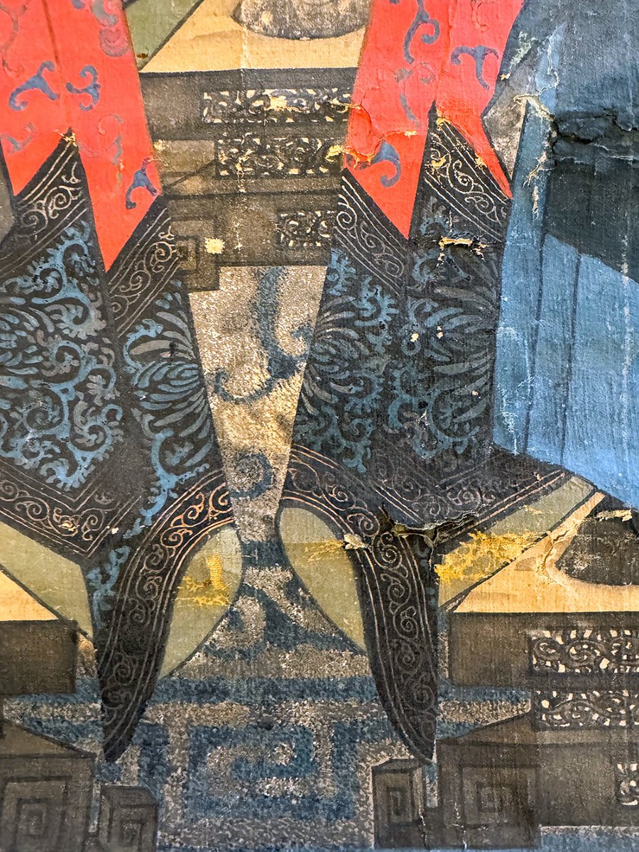 Dipinto su seta – Ritratto di antenati, Cina, inizi XX secolo-photo-4