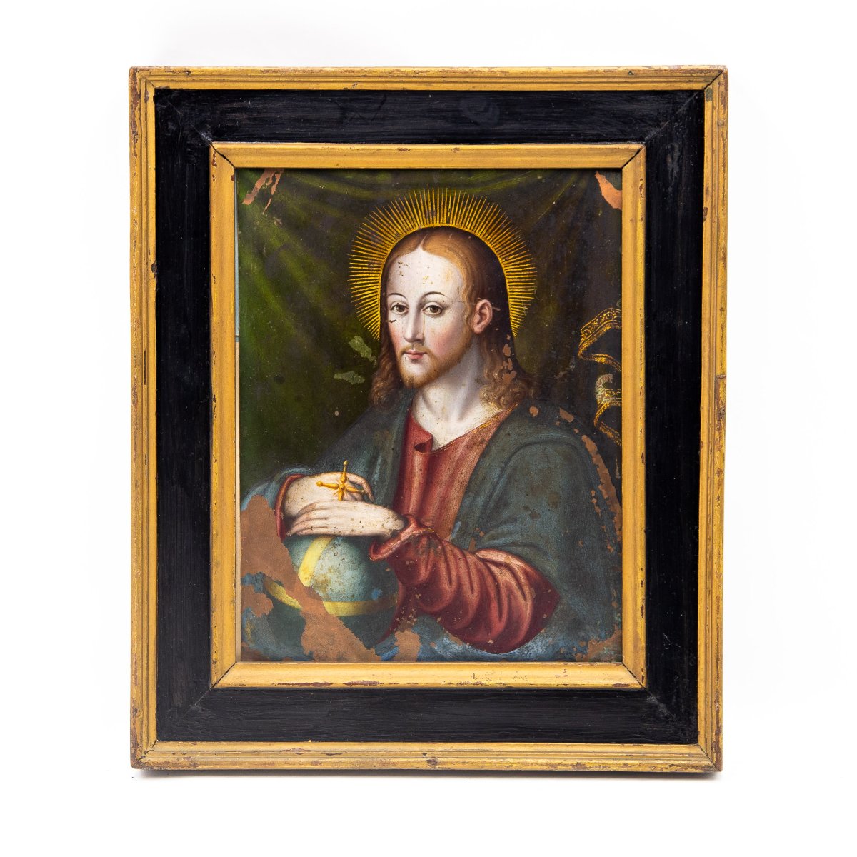 "Salvator Mundi" olio su rame, XVII Secolo-photo-2