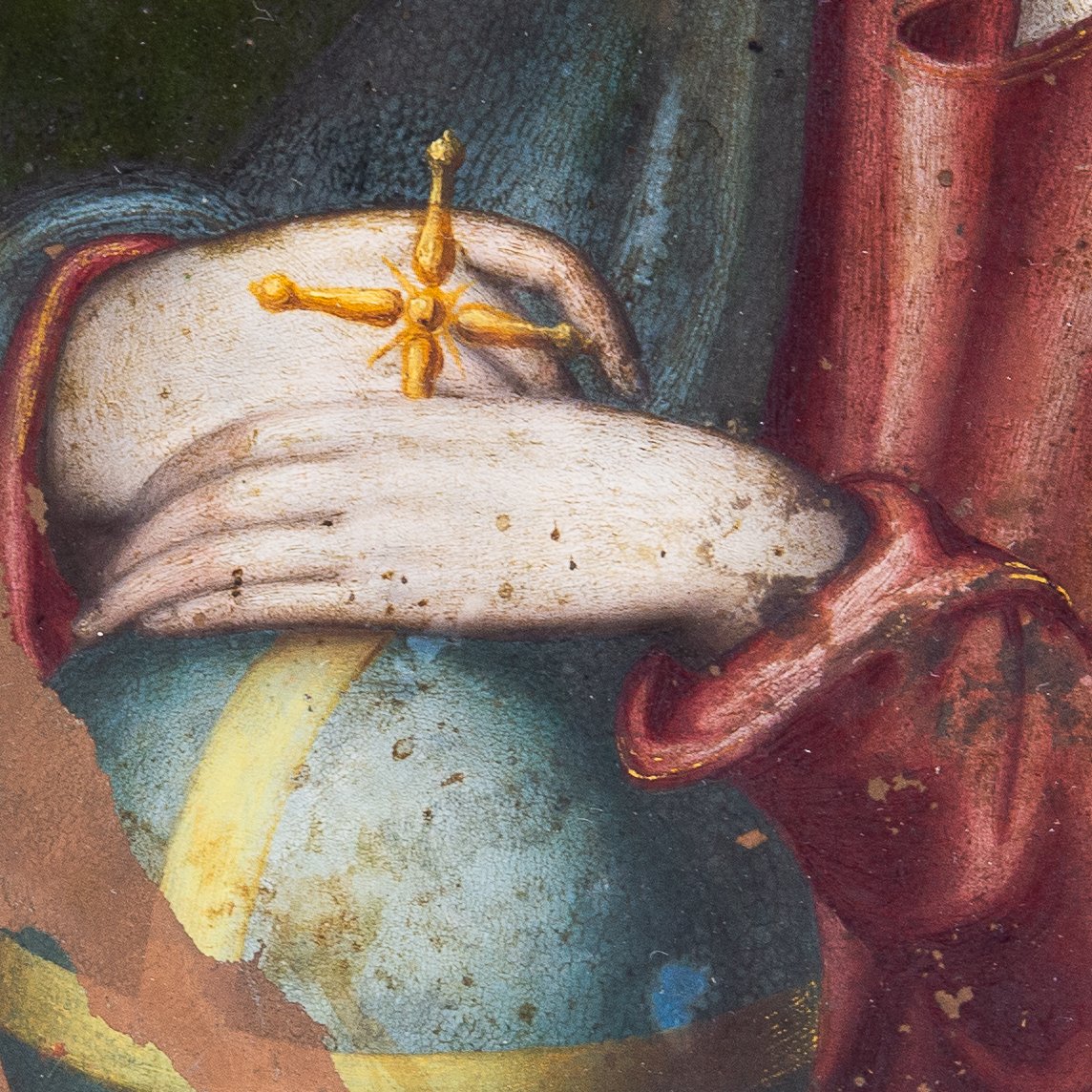 "Salvator Mundi" olio su rame, XVII Secolo-photo-3