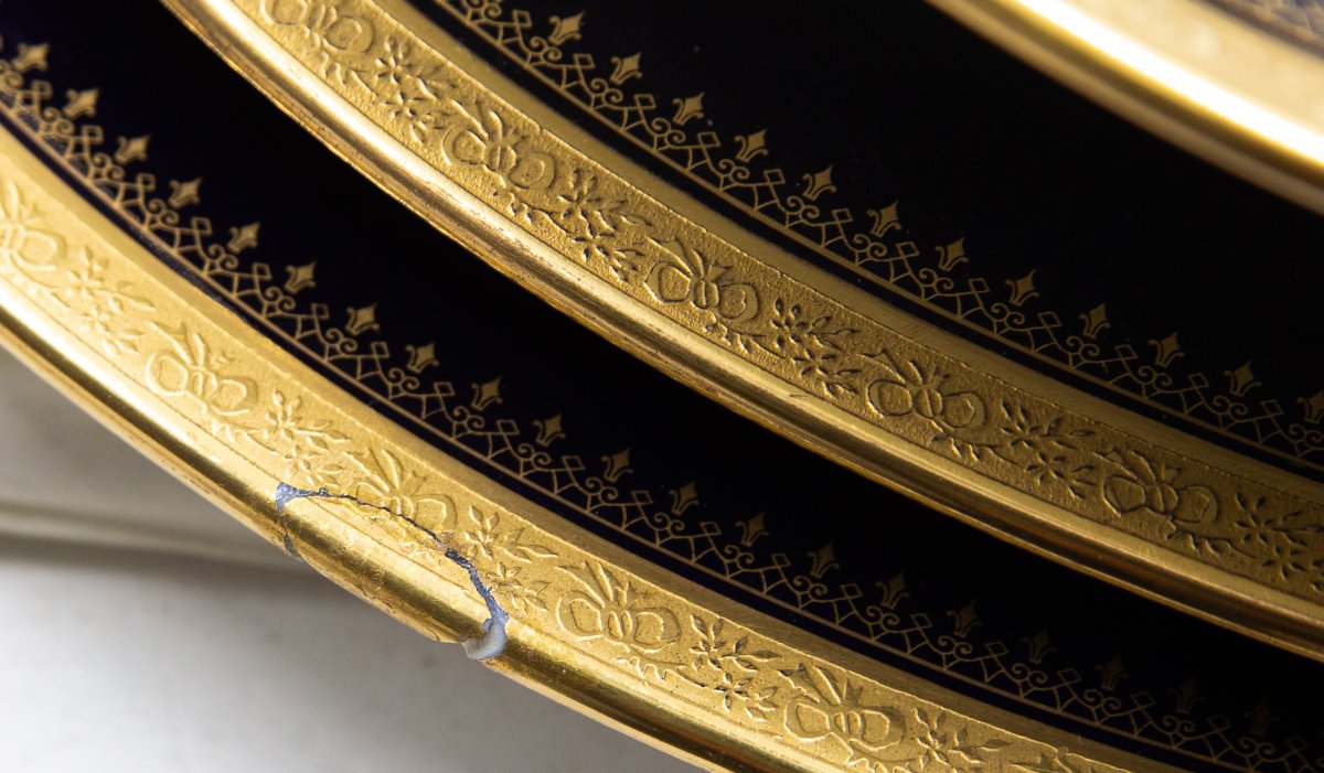 Servizio da Tavola Limoges "Blu Cobalto e Oro", XX secolo-photo-1