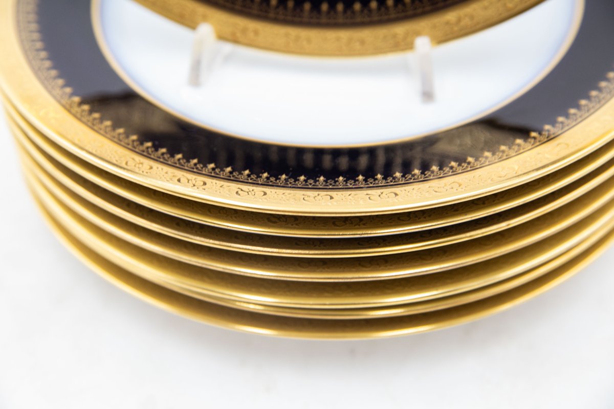 Servizio da Tavola Limoges "Blu Cobalto e Oro", XX secolo-photo-2