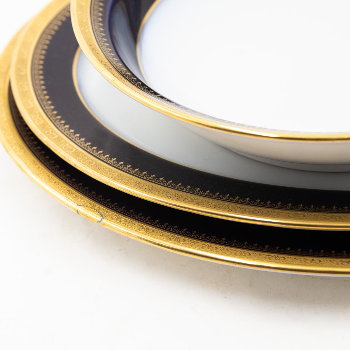 Servizio da Tavola Limoges "Blu Cobalto e Oro", XX secolo-photo-8