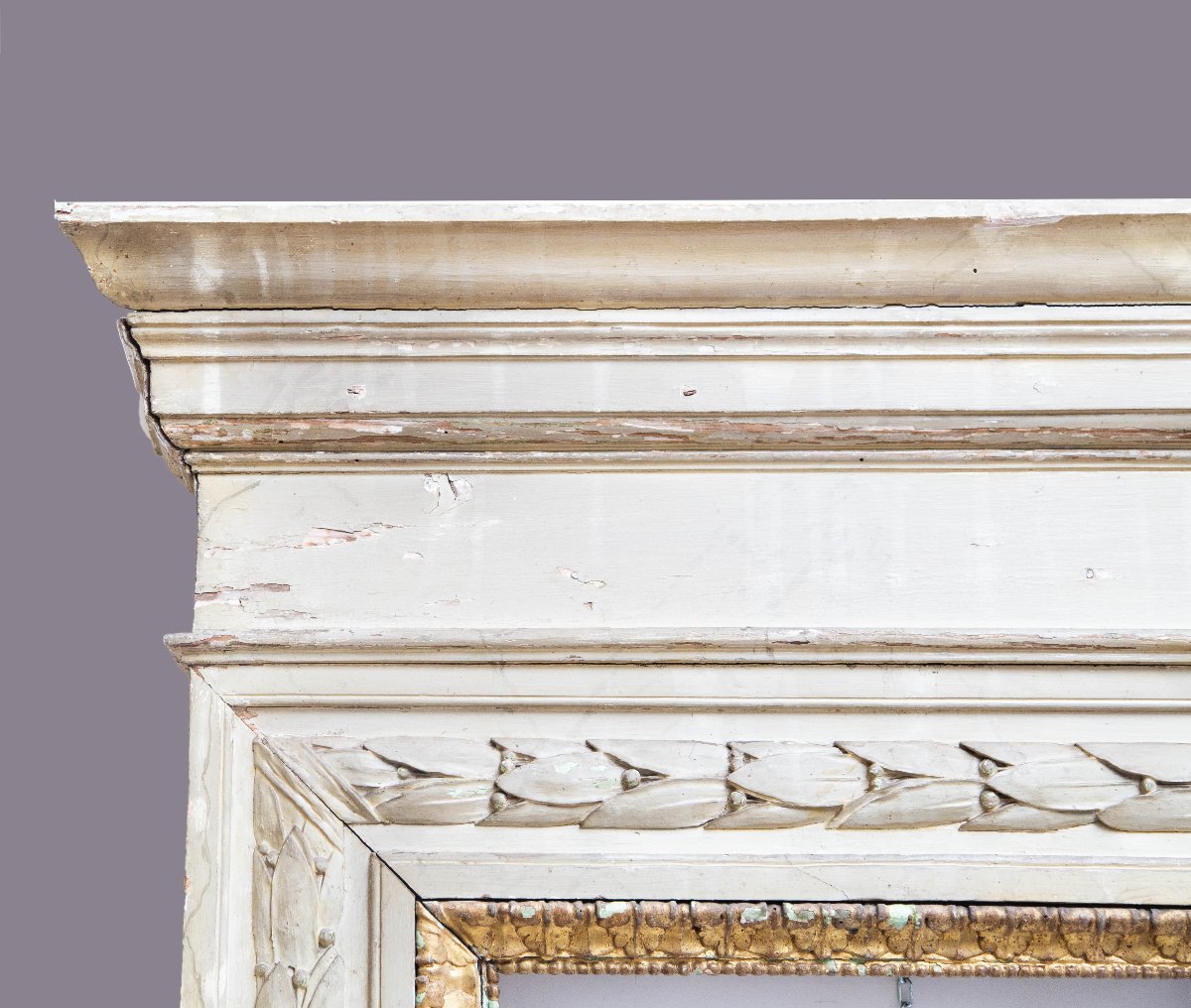 Cornice Neoclassica  legno laccato,Epoca: XVIII secolo-photo-2