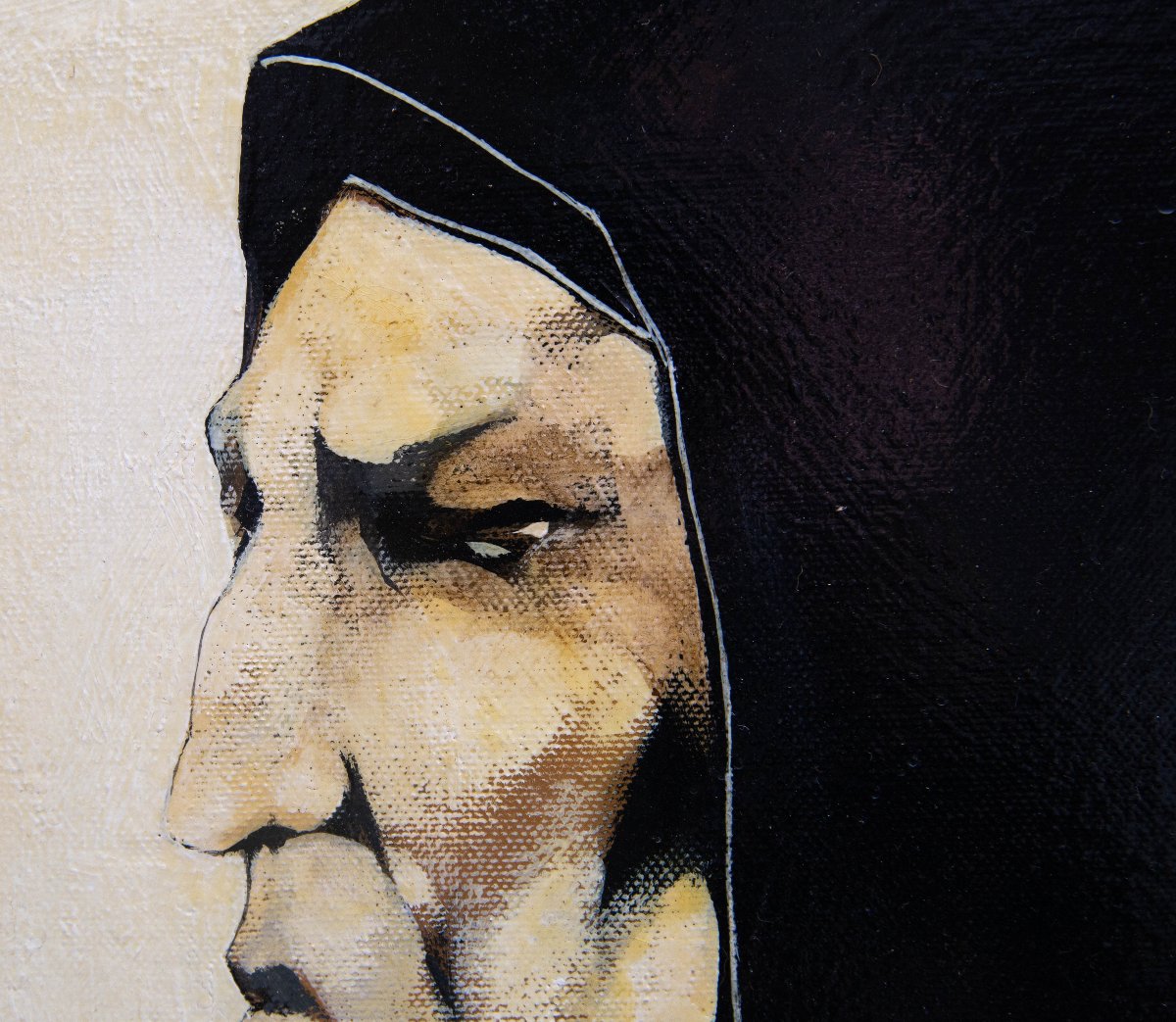 Giancarlo Cori, Studio di Dante, olio su tela, firmato, 1977-photo-2