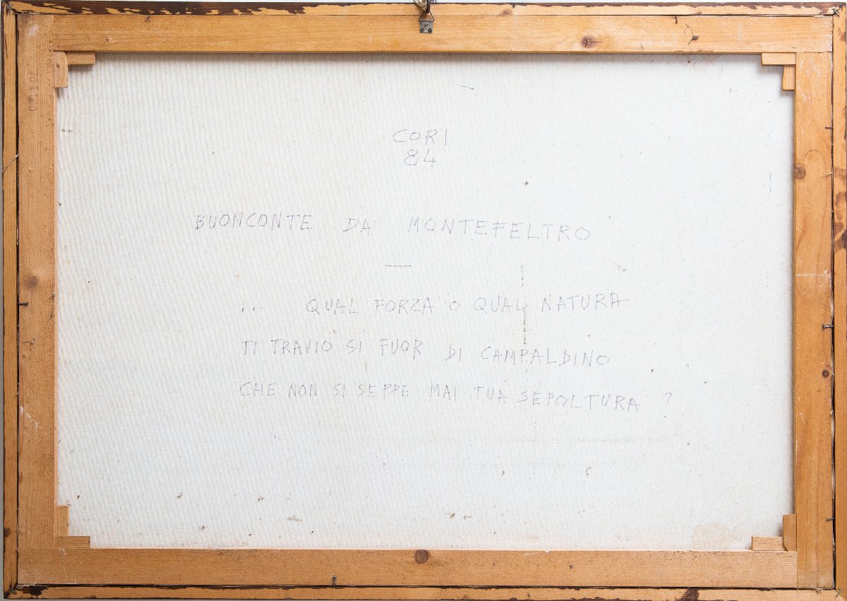 Giancarlo Cori, "Buonconte da Montefeltro", firmato, 1984-photo-4