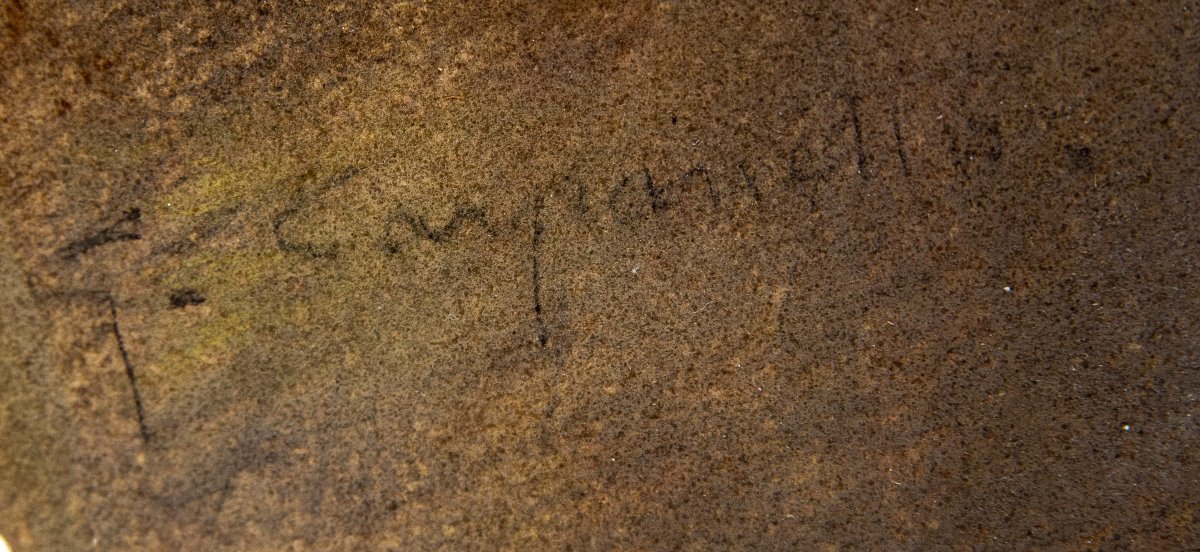 Giovanni Battista Carpanetto, "Ritratto femminile", pastello, fimato, Epoca '800-photo-4