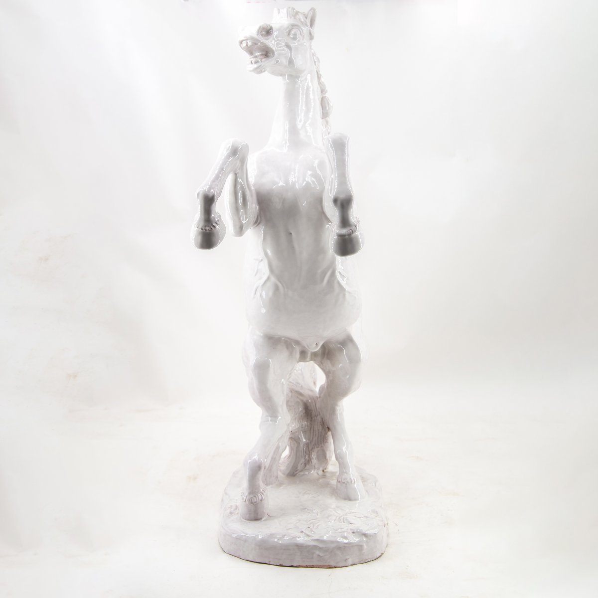 Ugo Zaccagnini & Figli, "Cavallo rampante", ceramica, firmato, Epoca '900-photo-5