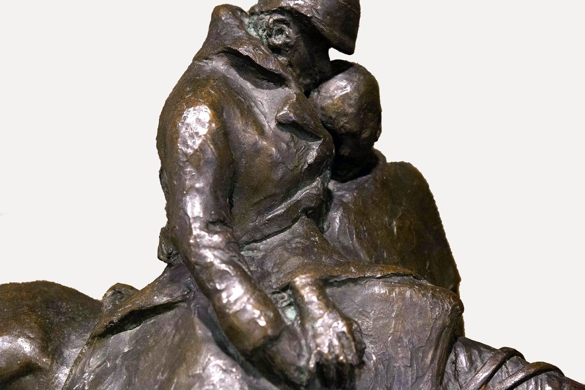 Riccardo Ripamonti, "Cavaliere", firmato, Primi '900-photo-6