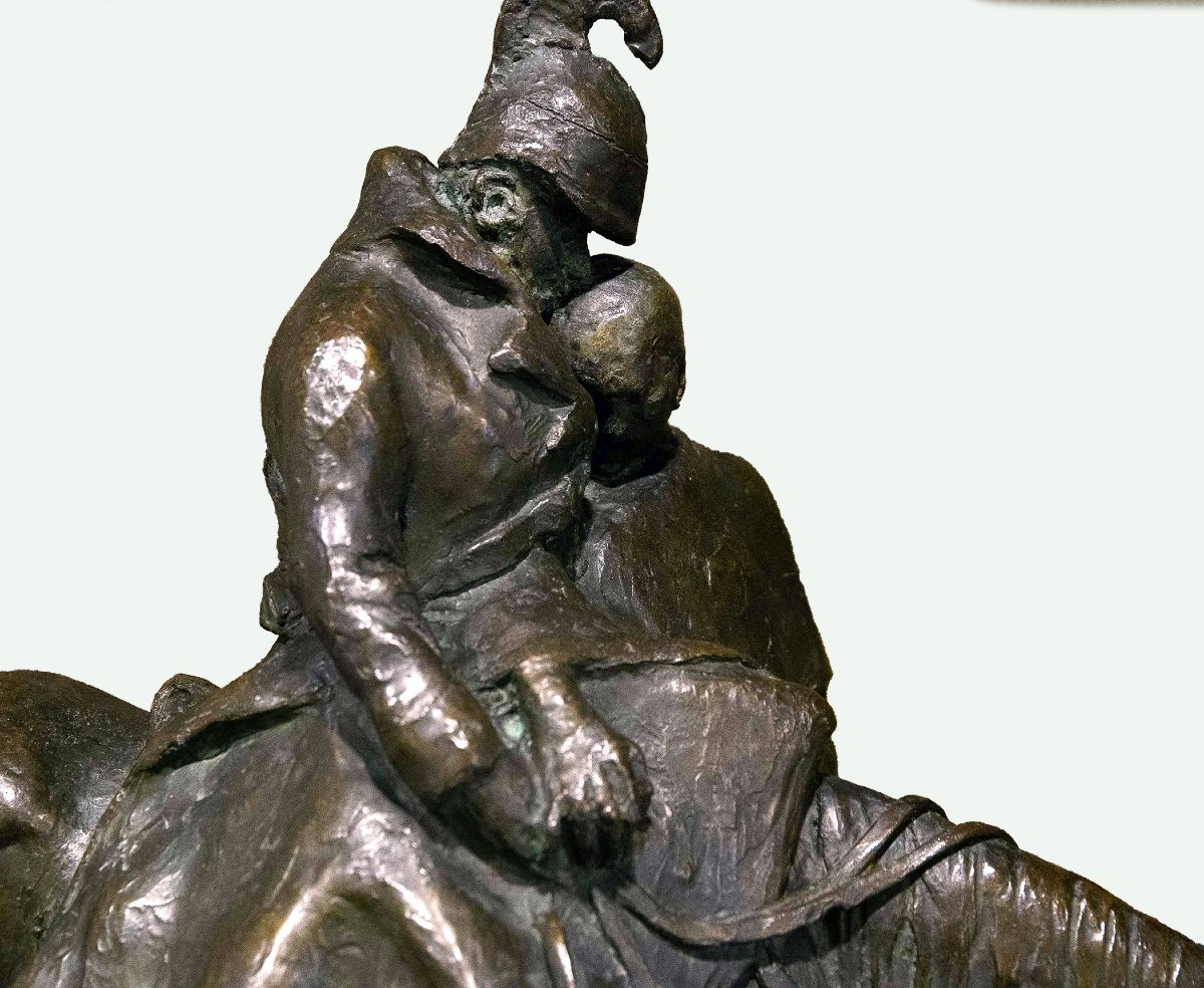 Riccardo Ripamonti, "Cavaliere", firmato, Primi '900-photo-7
