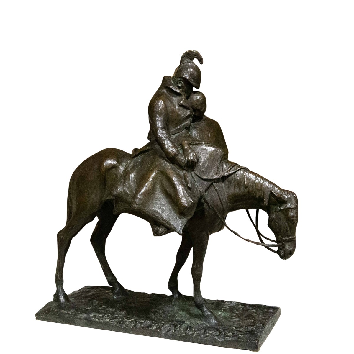 Riccardo Ripamonti, "Cavaliere", firmato, Primi '900