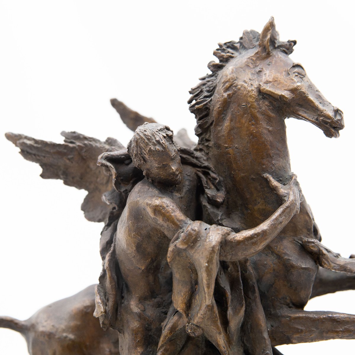 Nando Conti, "Perseo e Pegaso", in bronzo, firmato, Epoca '900-photo-2