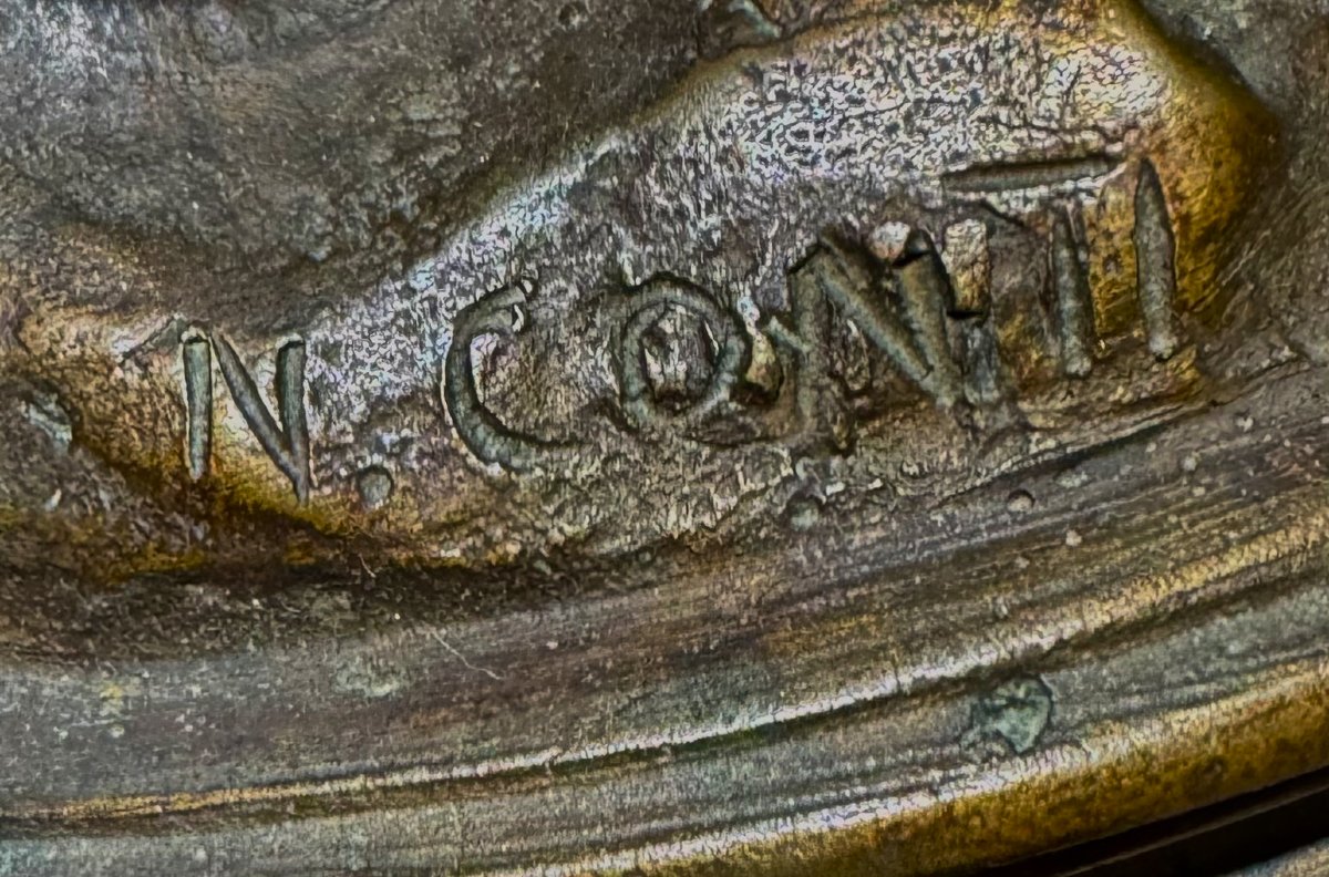 Nando Conti, "Perseo e Pegaso", in bronzo, firmato, Epoca '900-photo-4