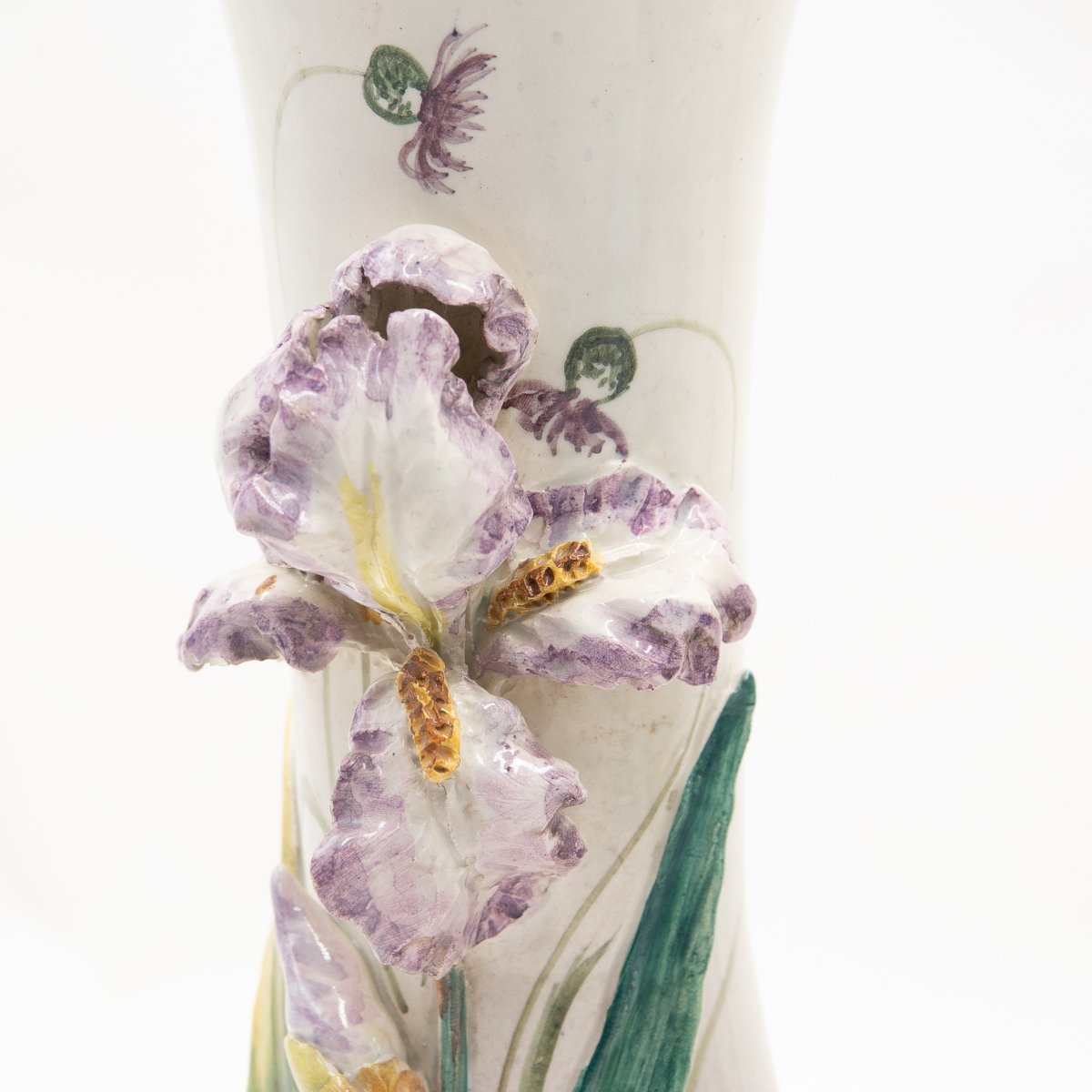 L'Iris in Fiore: Coppia di Vasi Liberty" Epoca '900-photo-1