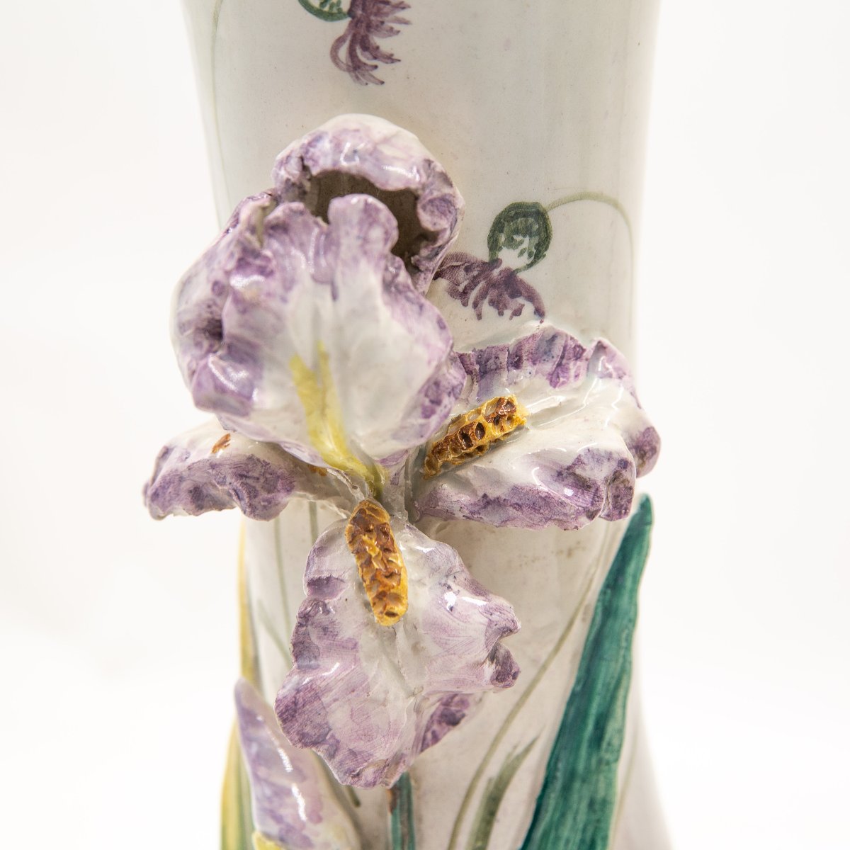 L'Iris in Fiore: Coppia di Vasi Liberty" Epoca '900-photo-5
