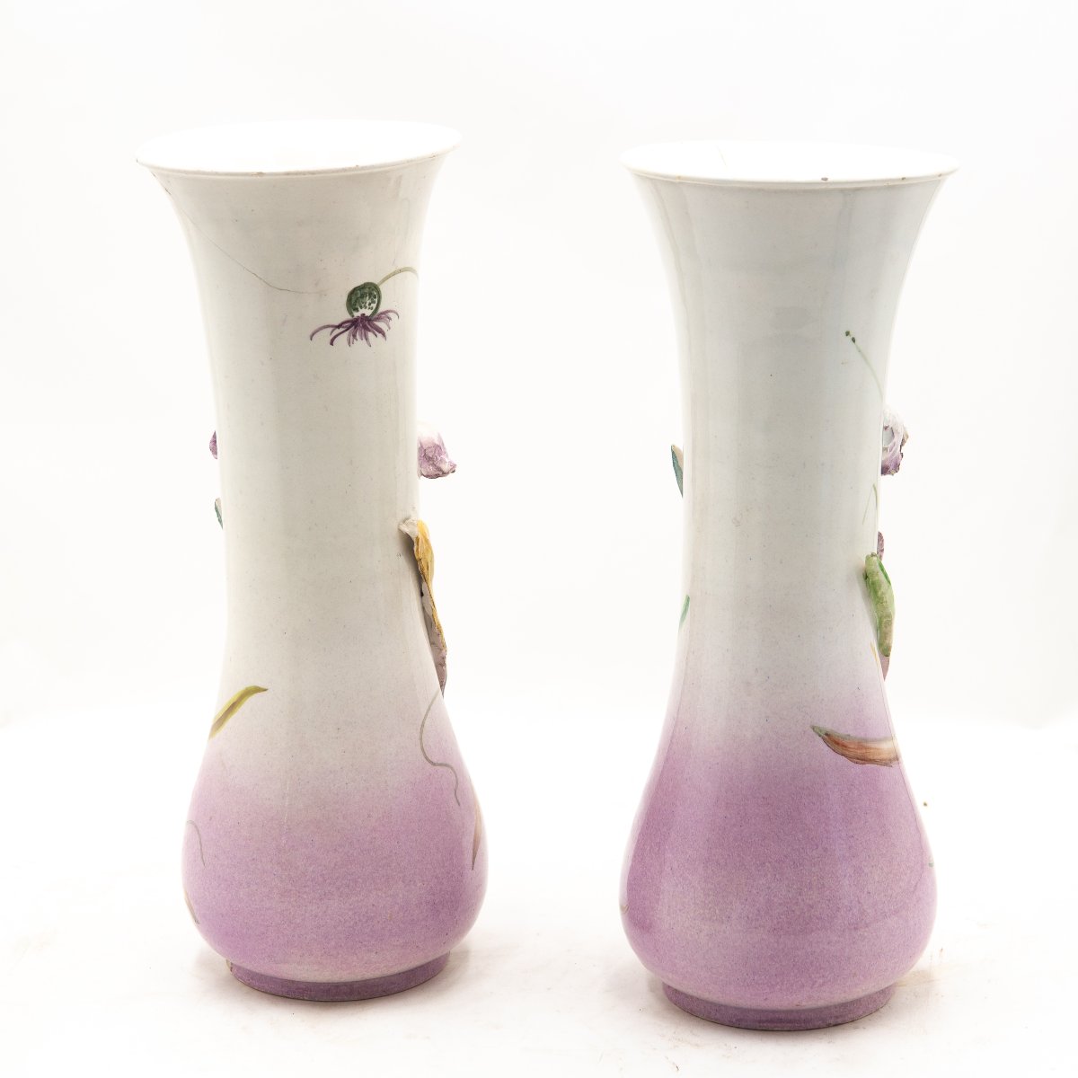 L'Iris in Fiore: Coppia di Vasi Liberty" Epoca '900-photo-6