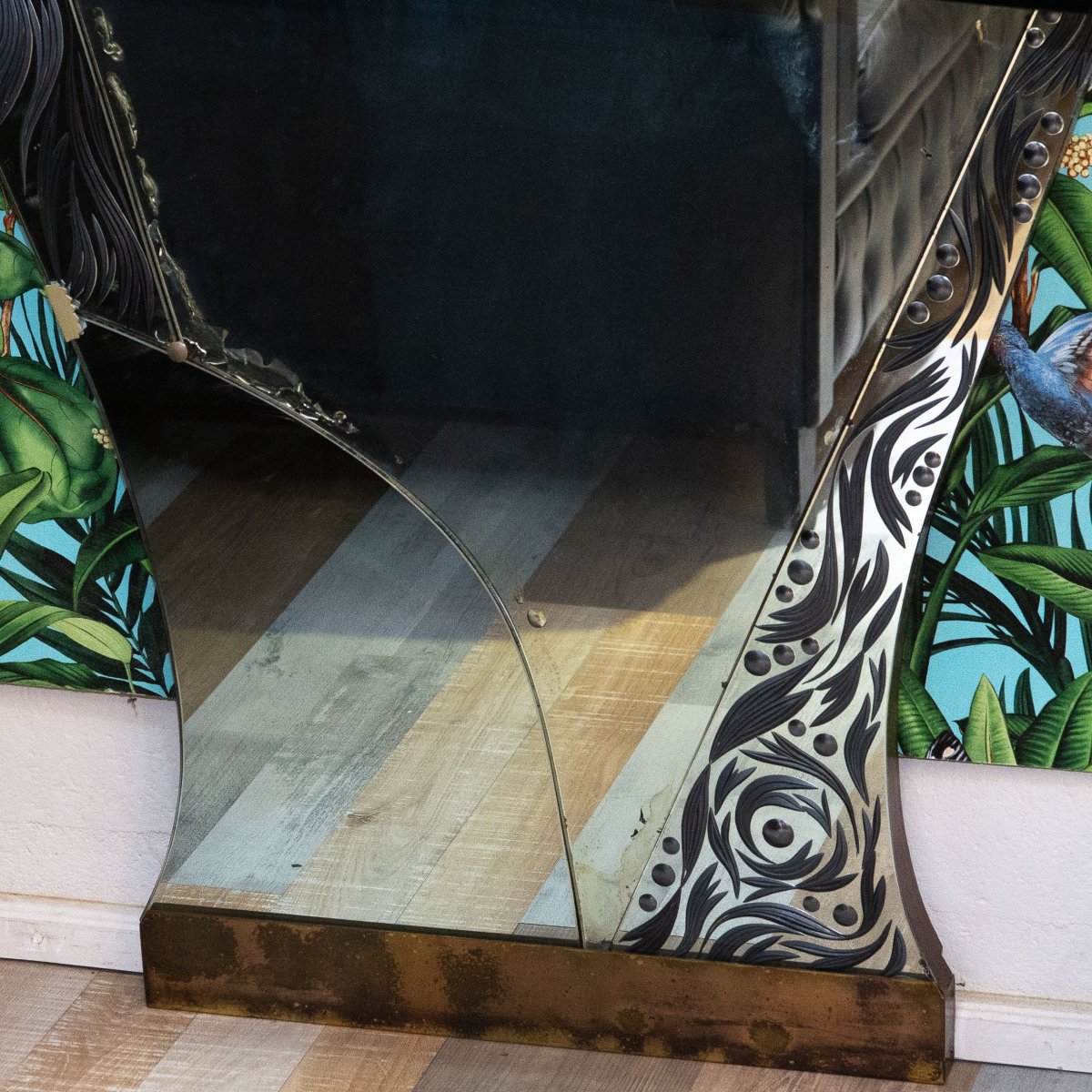 Cristal Art, Grande Specchiera con mensola-photo-2