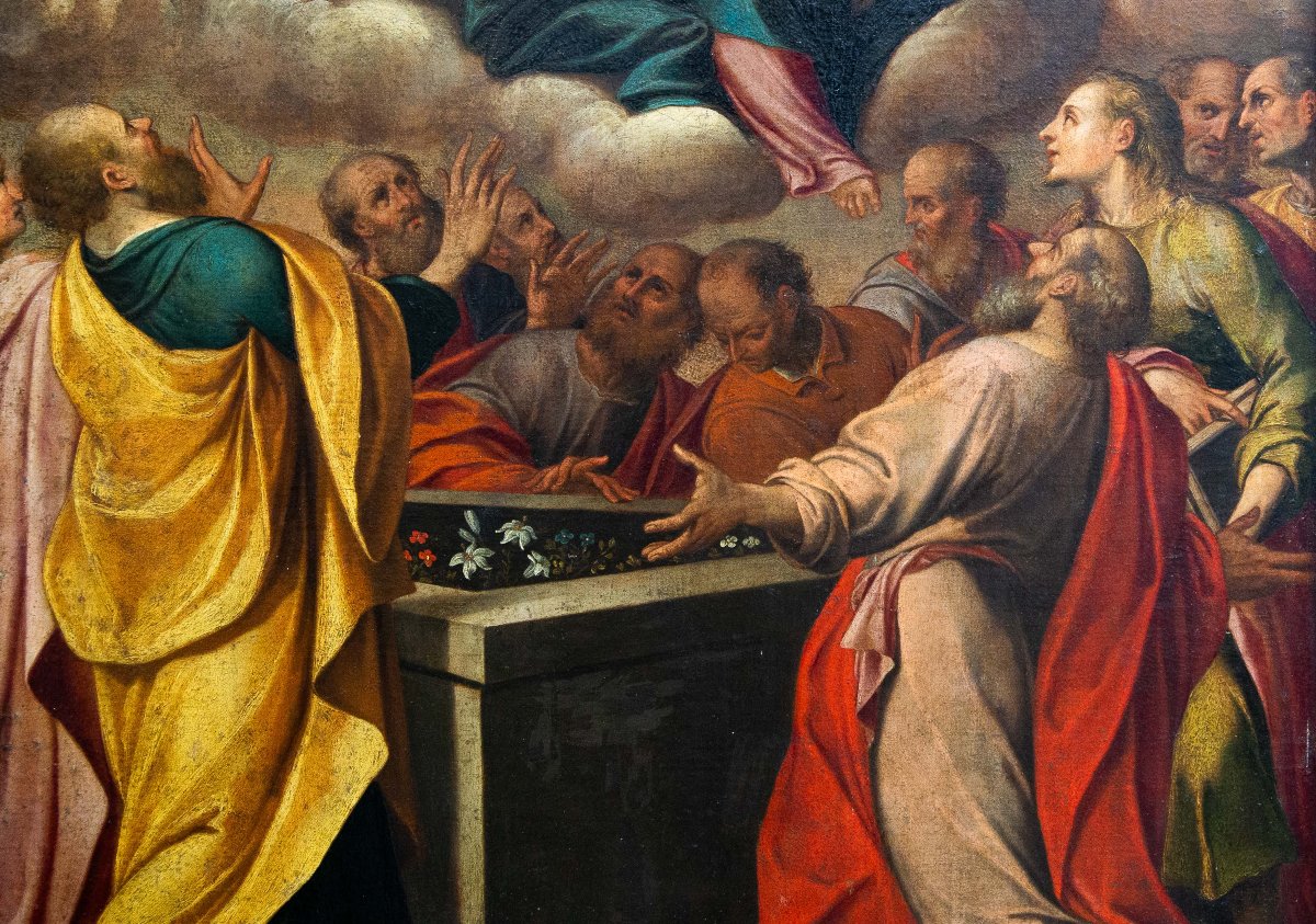 "Assunzione della Vergine", olio su tela, Epoca '700-photo-2
