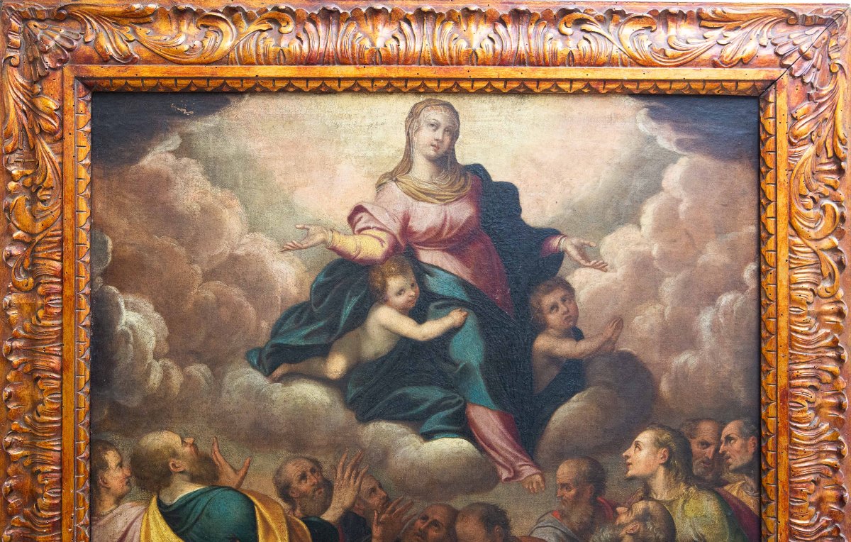 "Assunzione della Vergine", olio su tela, Epoca '700-photo-4