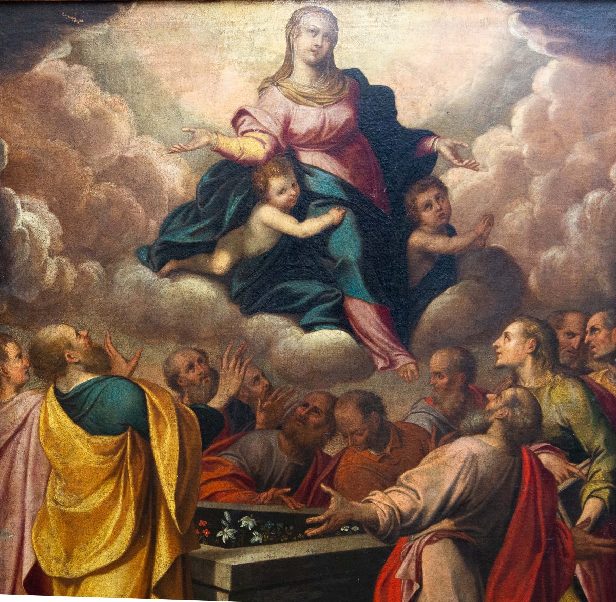 "Assunzione della Vergine", olio su tela, Epoca '700-photo-5