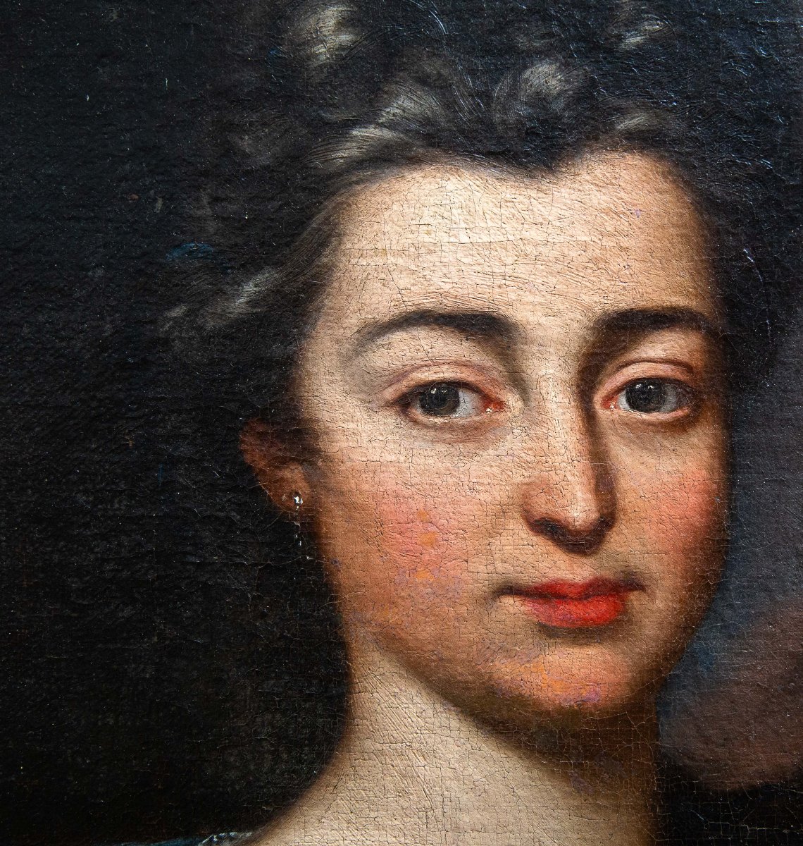 Ritratto di Nobildonna, olio su tela, Epoca XVIII Secolo-photo-3