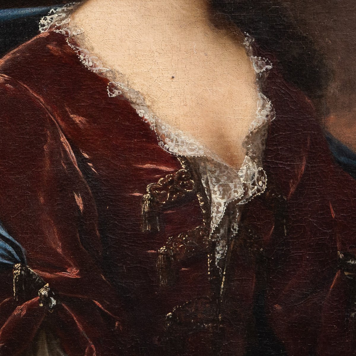 Ritratto di Nobildonna, olio su tela, Epoca XVIII Secolo-photo-2