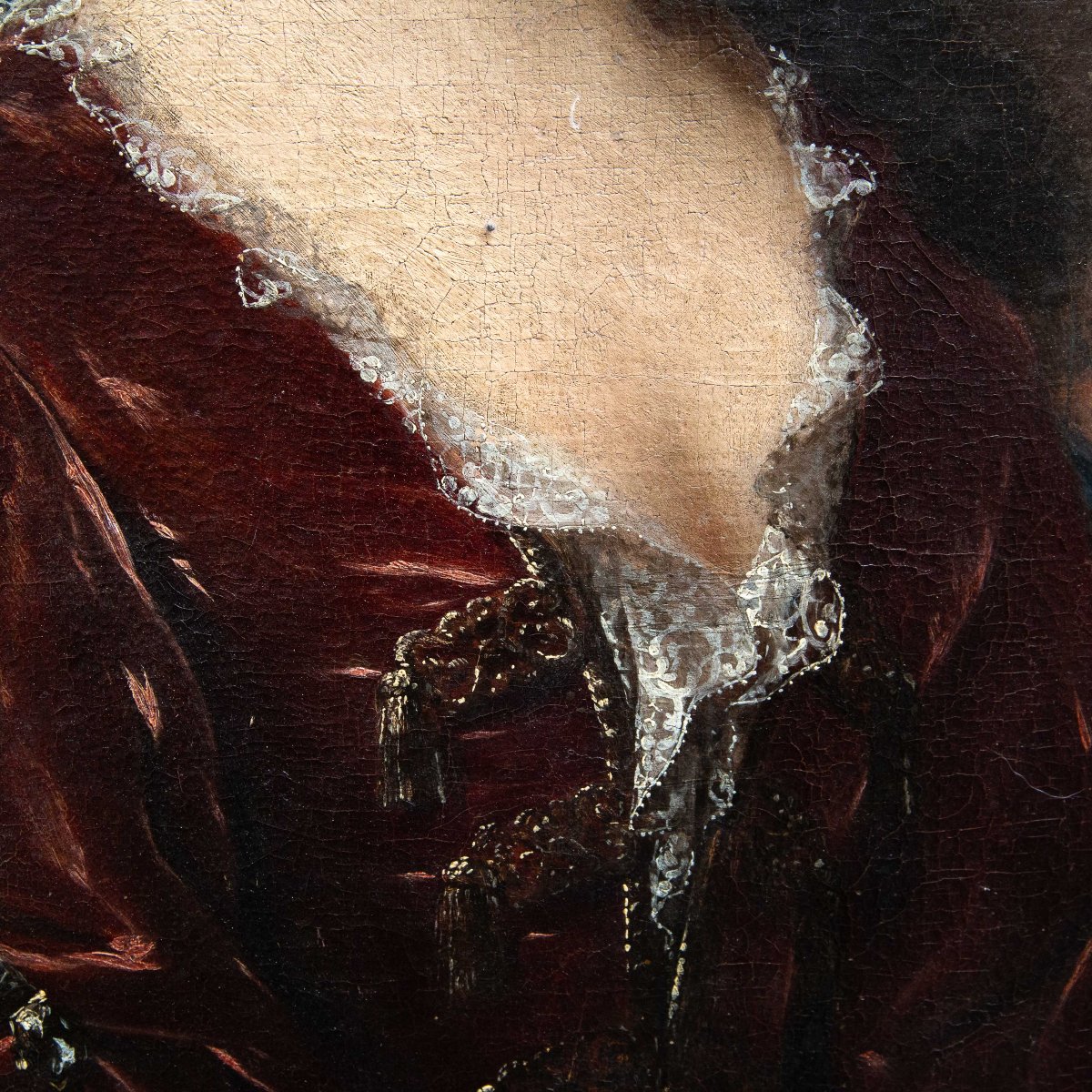Ritratto di Nobildonna, olio su tela, Epoca XVIII Secolo-photo-4