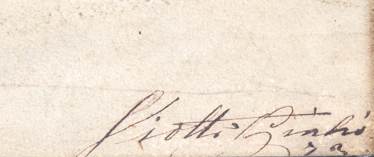 Giulio Viotti, "Gentiluomo", acquerello su carta, firmato, 1873-photo-3