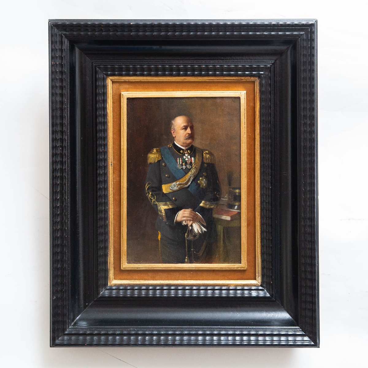 Arturo Zanieri, "Francesco Siacci", olio su tavola, firmato, 1911-photo-4