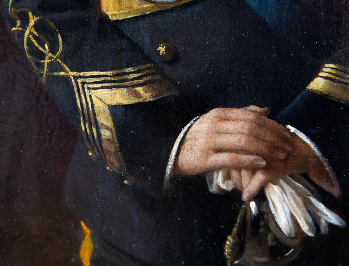 Arturo Zanieri, "Francesco Siacci", olio su tavola, firmato, 1911-photo-2