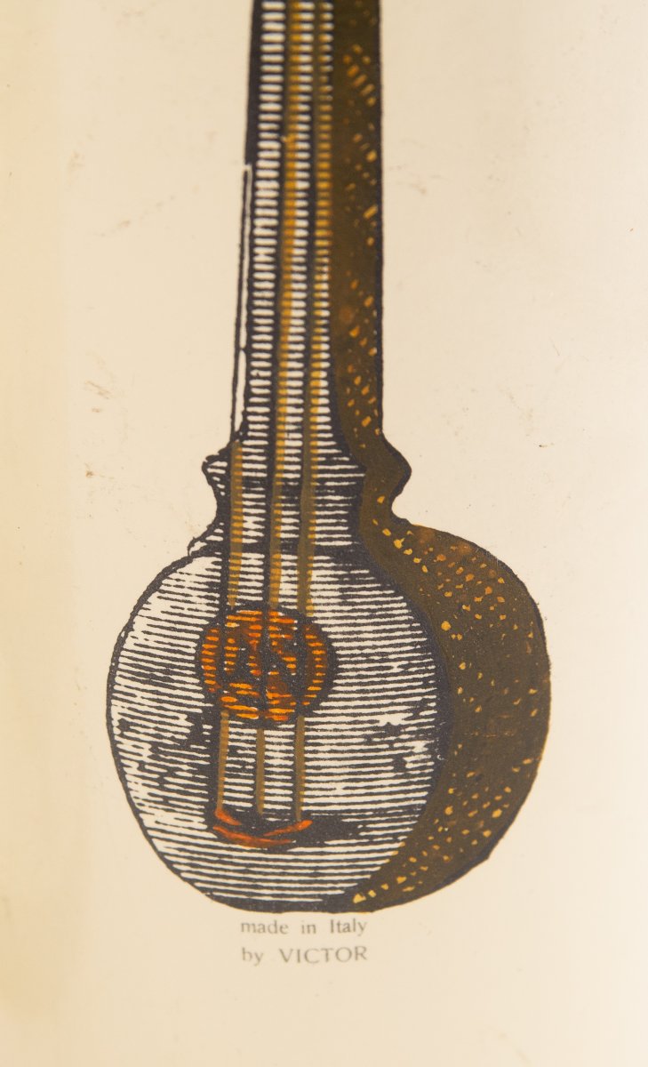 Victor Cerrato, coppia di lamapde in ceramica smaltata, sigla, Anni '60-photo-4