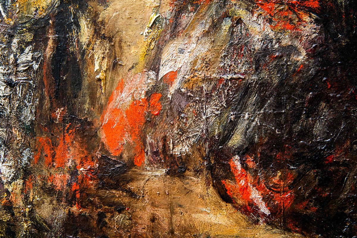 Antonio Mancini, Ritratto di Aurelia  (detta la "Cornacchia"),olio su tela, Epoca Primi '900-photo-5