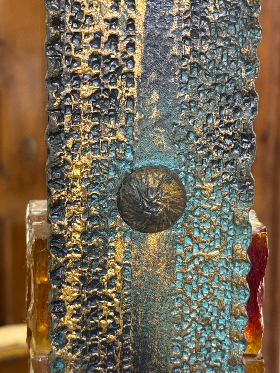 Lampada ad arco di Albano Poli per Poliarte, anni '70-photo-5