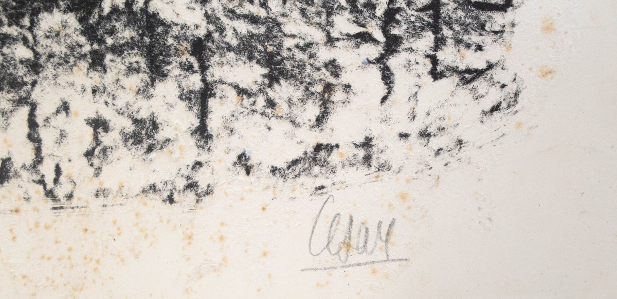 César Baldaccini, Arrachage, firmato e datato, 1961-photo-7