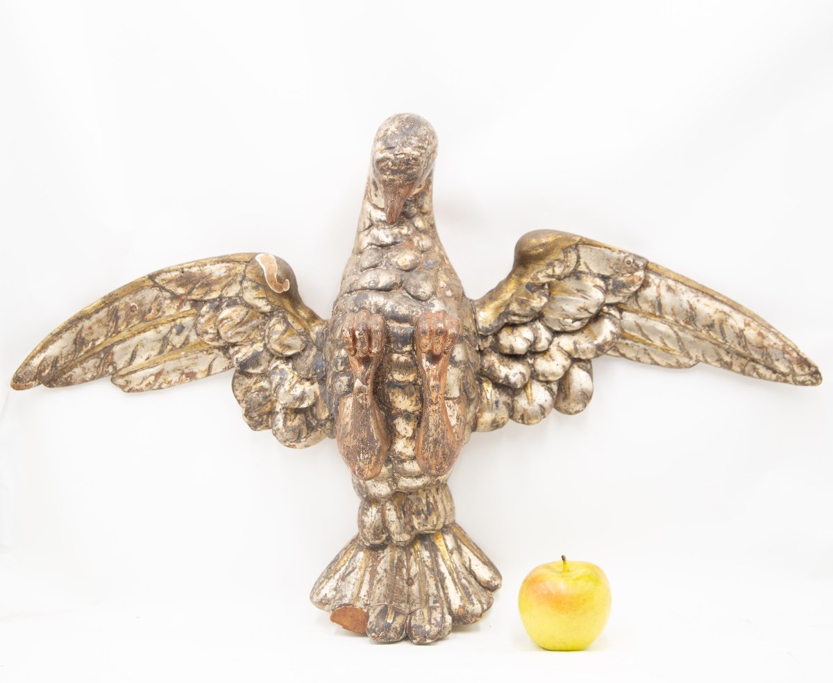 Aquila, scultura lignea laccata, Epoca '600-photo-2