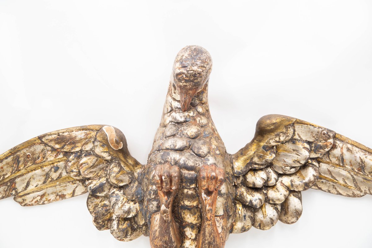 Aquila, scultura lignea laccata, Epoca '600-photo-4