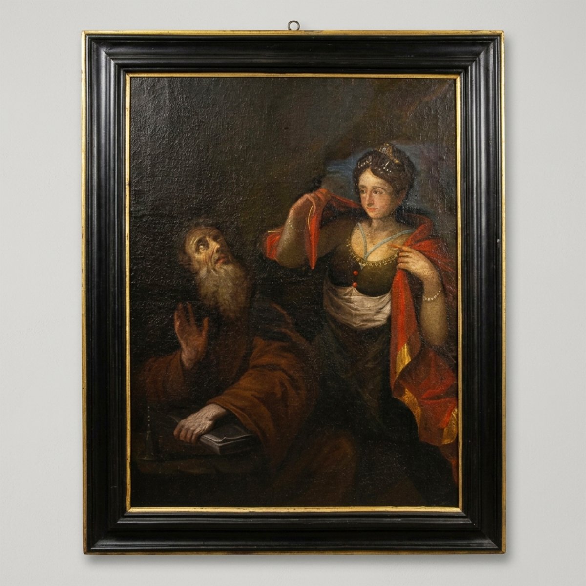 "Allegoria della prudenza", olio su tela, Epoca '600-photo-2