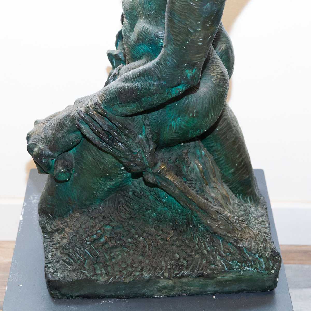 Scultura in gesso patinato, Ultimo sospiro, firmato, 1957-photo-6