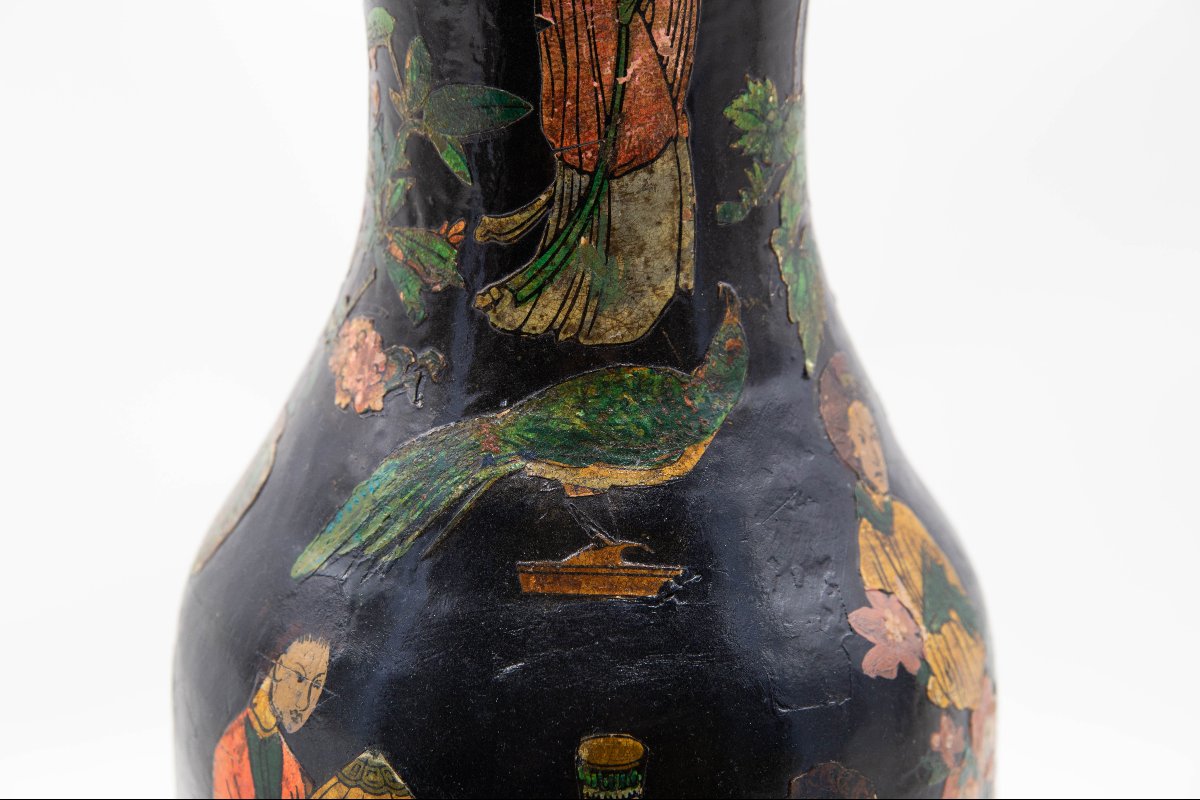 Vaso in terracotta con Papier Mache, Epoca '800-photo-1