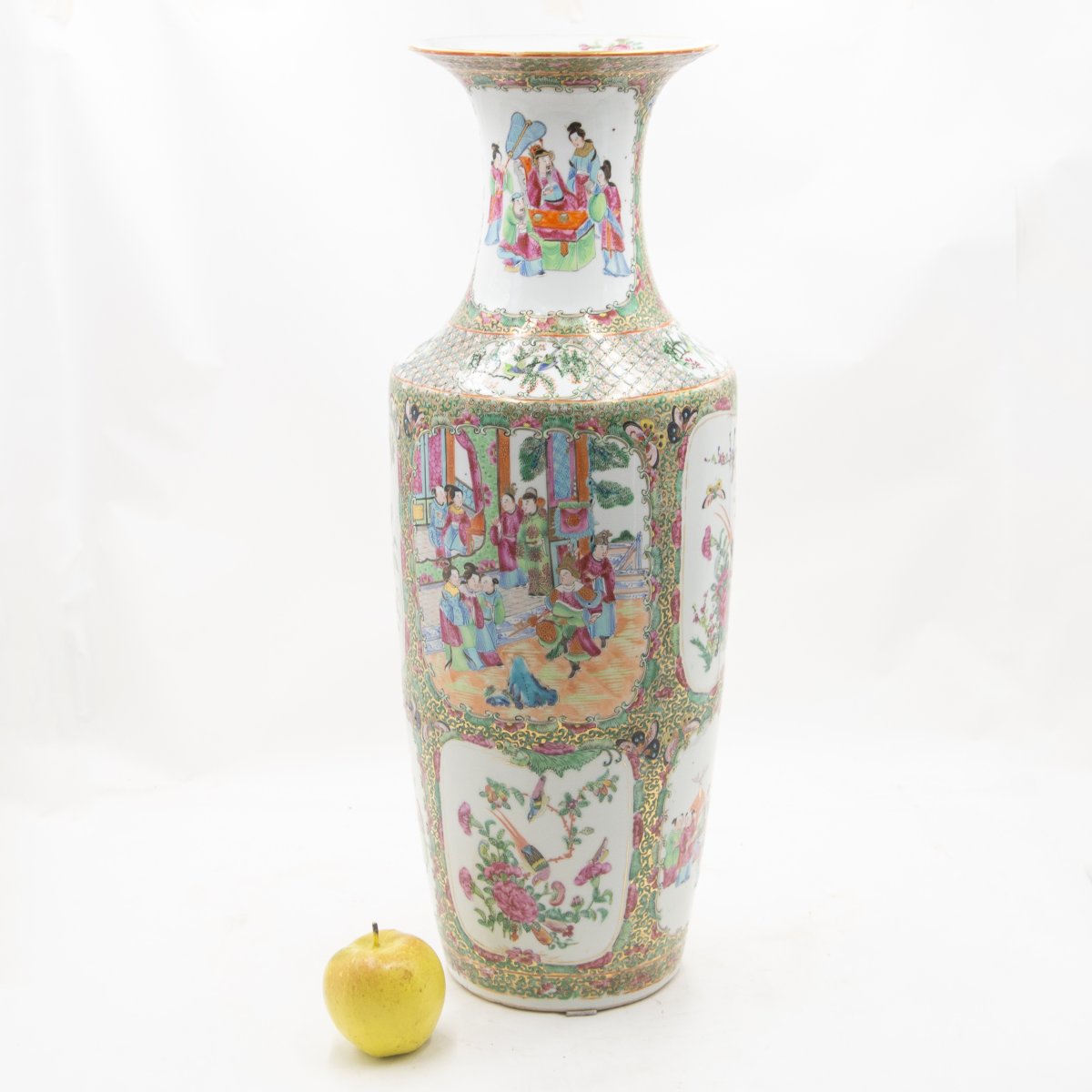 Vaso cinese in stile Famille Rose, Caton, Fine '800 Primi '900-photo-2