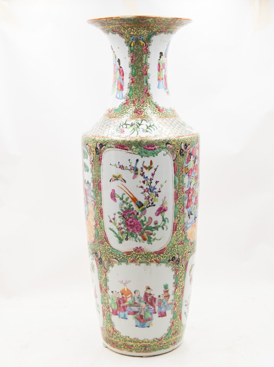 Vaso cinese in stile Famille Rose, Caton, Fine '800 Primi '900-photo-4
