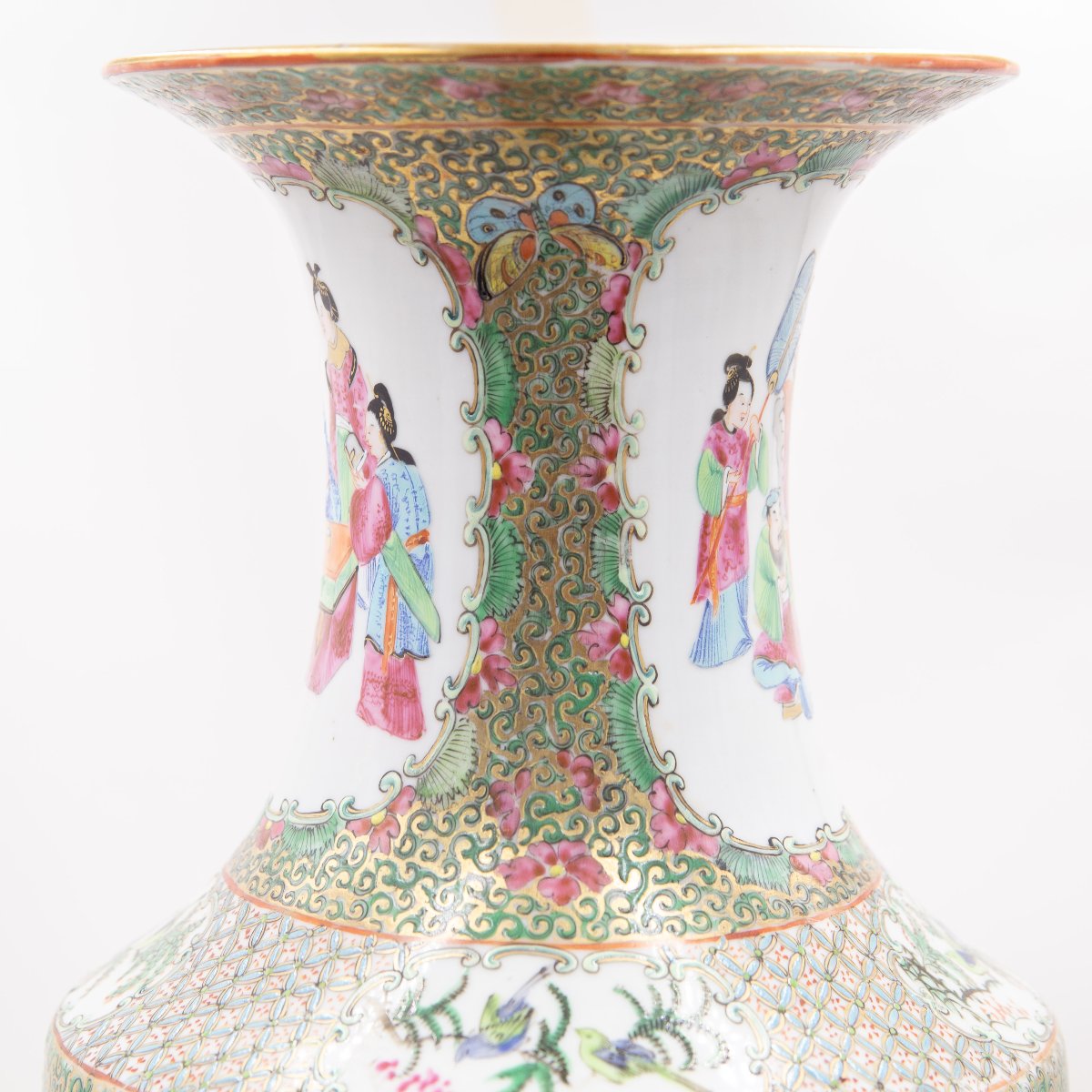 Vaso cinese in stile Famille Rose, Caton, Fine '800 Primi '900-photo-6