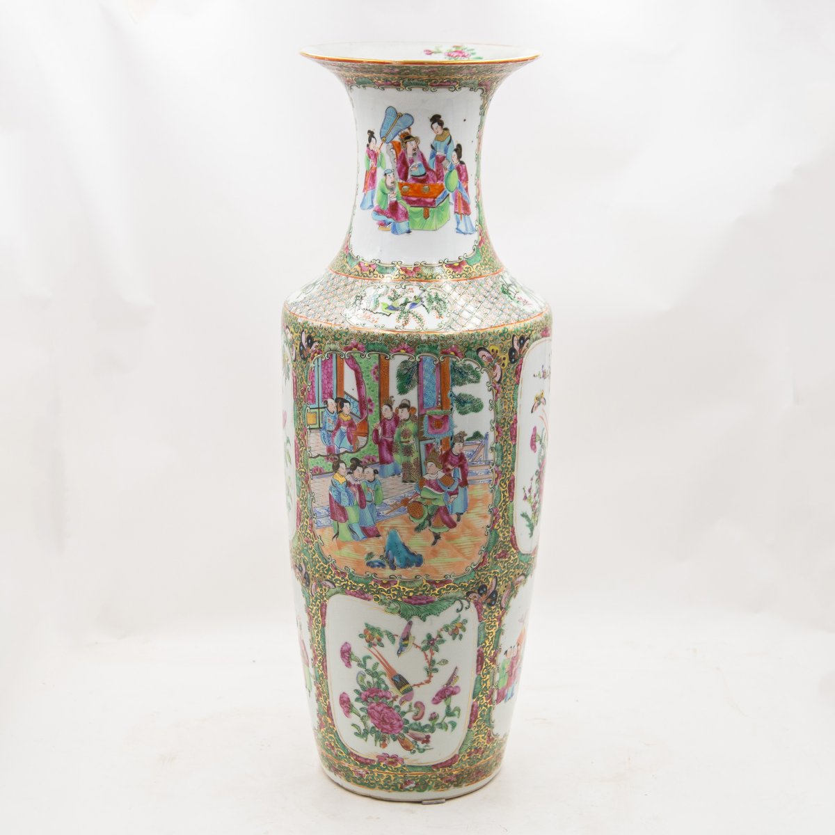Vaso cinese in stile Famille Rose, Caton, Fine '800 Primi '900