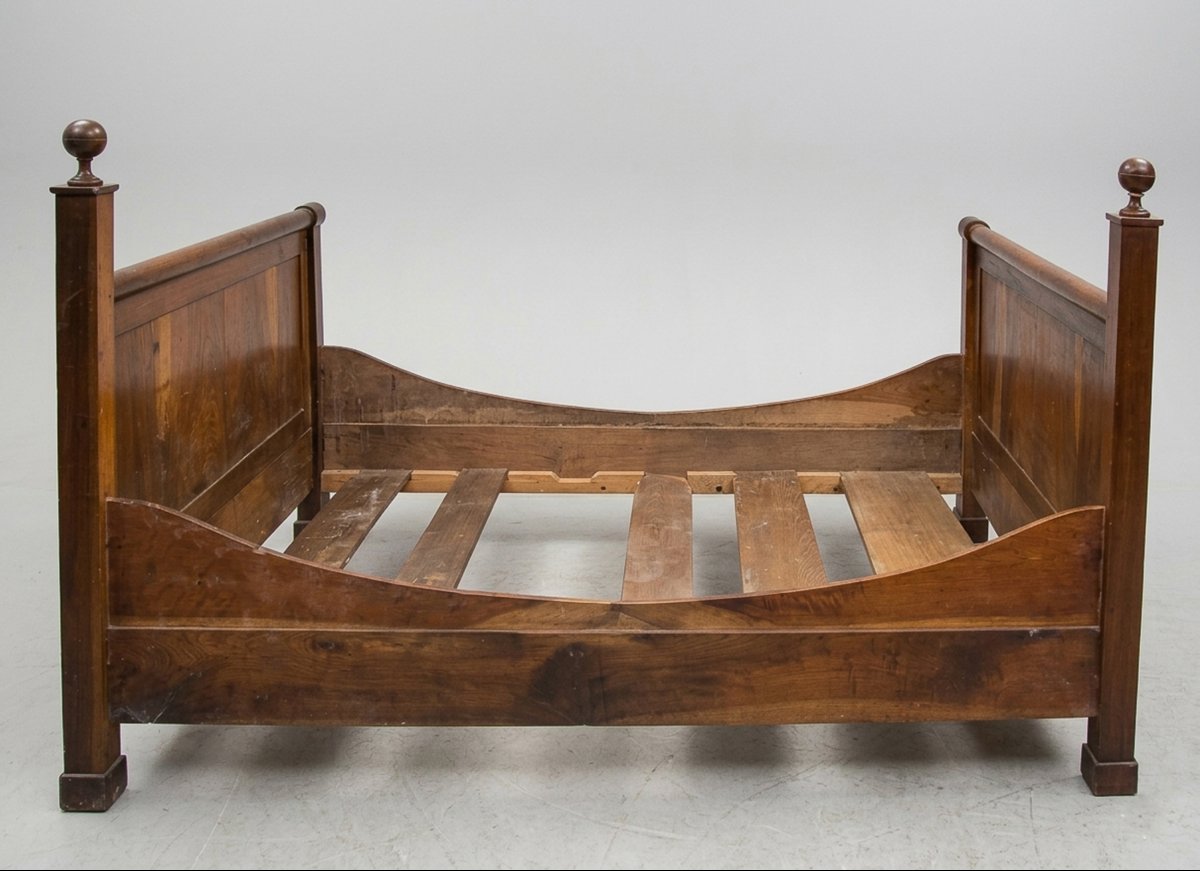 Letto Impero, Piemonte, in noce, prima metà dell'800-photo-2