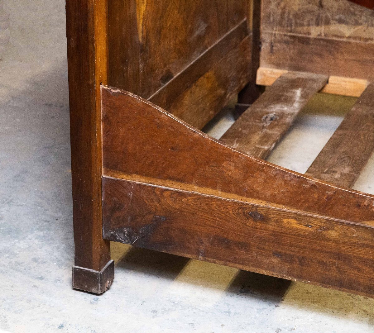 Letto Impero, Piemonte, in noce, prima metà dell'800-photo-1