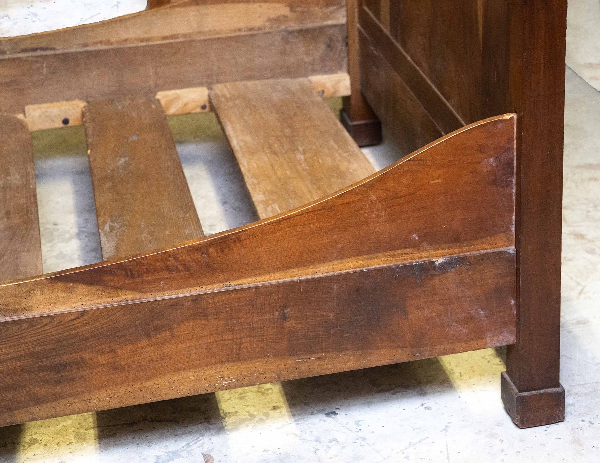 Letto Impero, Piemonte, in noce, prima metà dell'800-photo-3